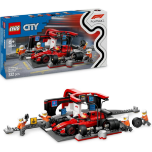 Arrêt au stand de F1 avec voiture Ferrari lego 60443