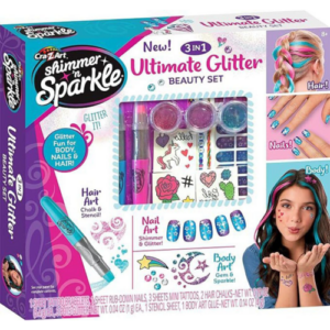 Coffret beauté 3 en 1 à paillettes craZart