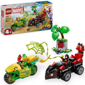 Course-poursuite entre Spin et Electro en dino-véhicules lego 111198