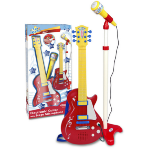 Guitare électrique Rock avec microphone et support BONTEMPI