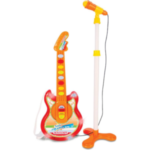 Guitare électrique Rock avec microphone et support BONTEMPI