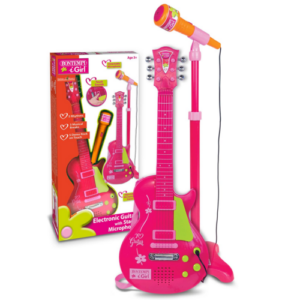Guitare électrique Rock avec microphone et support BONTEMPI