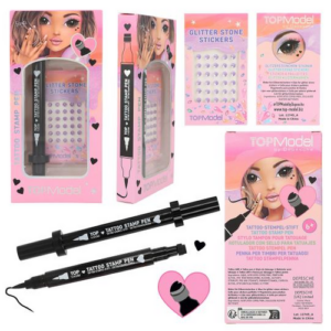 Stylo de tatouage avec pierres scintillantes