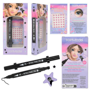 Stylo de tatouage avec pierres scintillantes