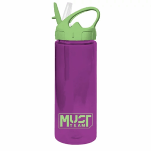 Gourde plastique 500 ml avec paille MUST