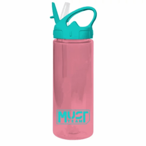 Gourde plastique 500 ml avec paille MUST