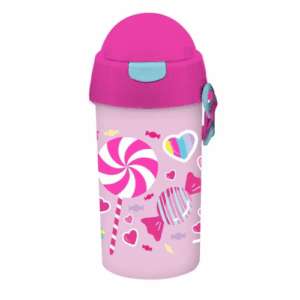 Gourde plastique 500 ml avec paille MUST