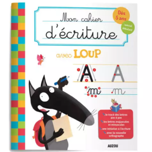 Mon cahier d'écriture avec loup
