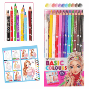 Paquet de 12 crayons de couleur Topmodel