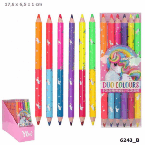 Paquet de 6 crayons couleur double Licorne
