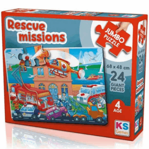 Puzzle géant 24 pcs mission sauvetage KS GAMES