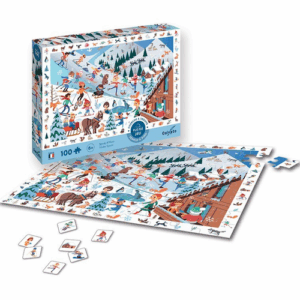 Puzzle 100 Pcs Cherche et trouve Sports d'Hiver SENTOSPHERE