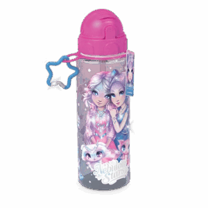 Gourde plastique avec paille 650ml