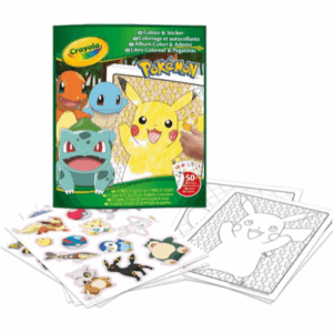 Livre de coloriage et d'autocollants Pokemon Crayola