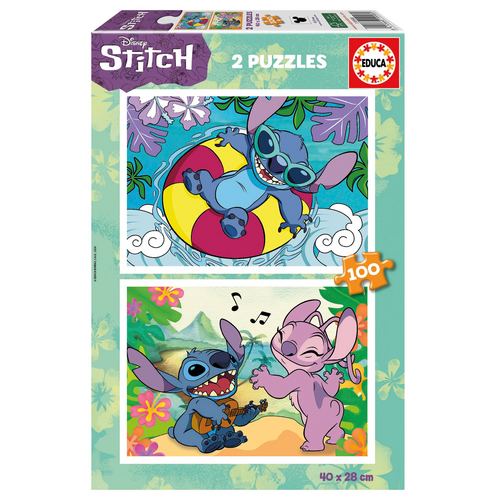 Puzzle 2×100 Stitch EDUCA - SANTE BEBE jouets Spécialiste des plus ...