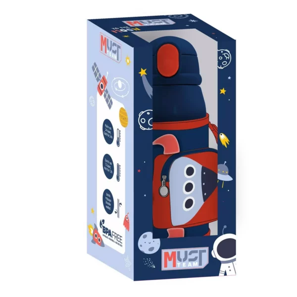 Gourde isotherme avec paille en acier inoxydable Must – Image 2