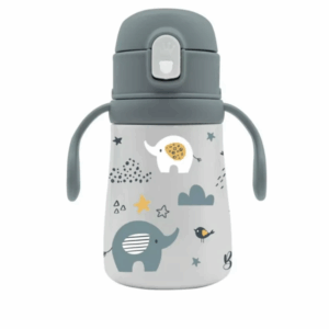 Gourde isotherme avec paille en acier inoxydable Must