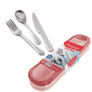 Boîte avec set de couverts en inox MAPED