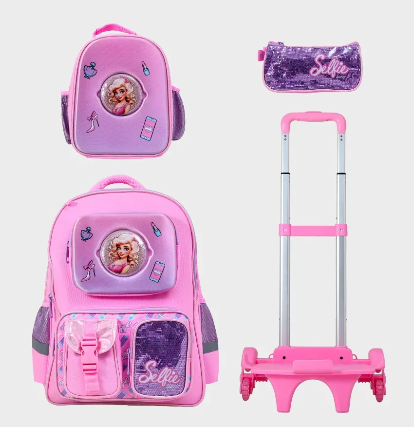 Sac à dos avec chariot 3 pcs GLOSSY BIRD