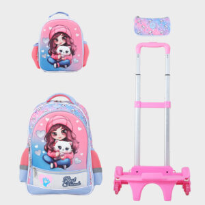 Sac à dos avec chariot 3 pcs GLOSSY BIRD