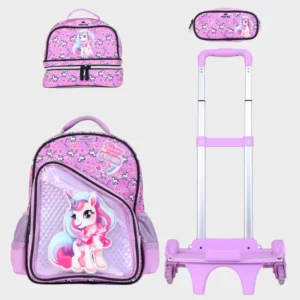 Sac à dos avec chariot 3 pcs GLOSSY BIRD