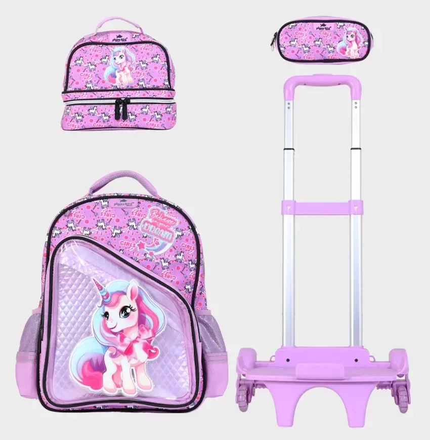 Sac à dos avec chariot 3 pcs GLOSSY BIRD