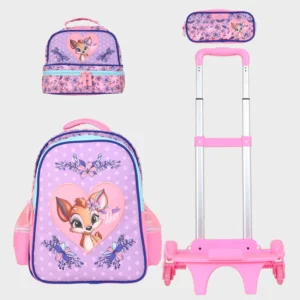 Sac à dos avec chariot 3 pcs GLOSSY BIRD