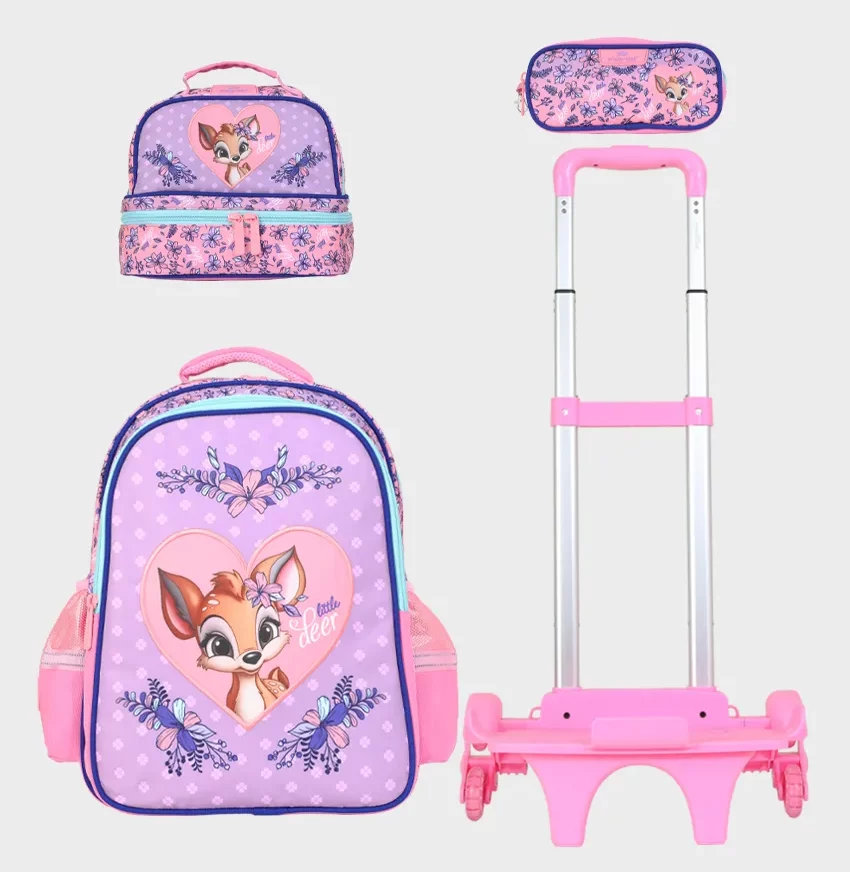 Sac à dos avec chariot 3 pcs GLOSSY BIRD