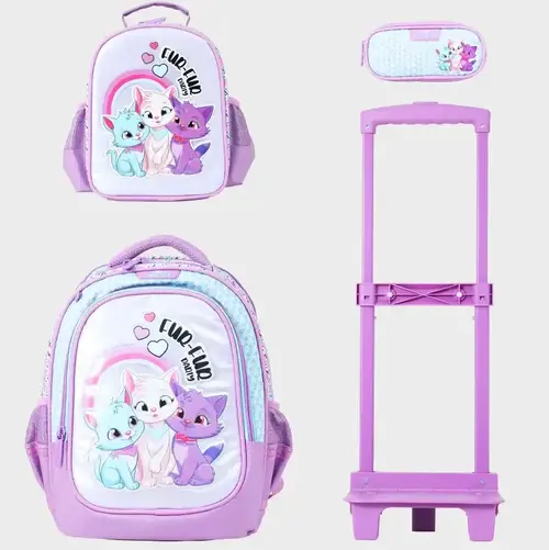 Sac à dos avec chariot 3 pcs GLOSSY BIRD