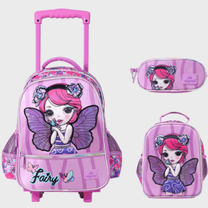 Sac à dos avec chariot 3 pcs GLOSSY BIRD