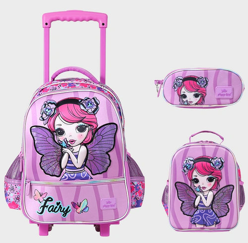 Sac à dos avec chariot 3 pcs GLOSSY BIRD