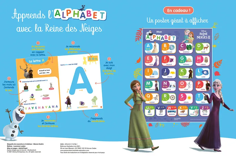 J'apprends l'alphabet PS-MS Frozen HACHETTE – Image 2
