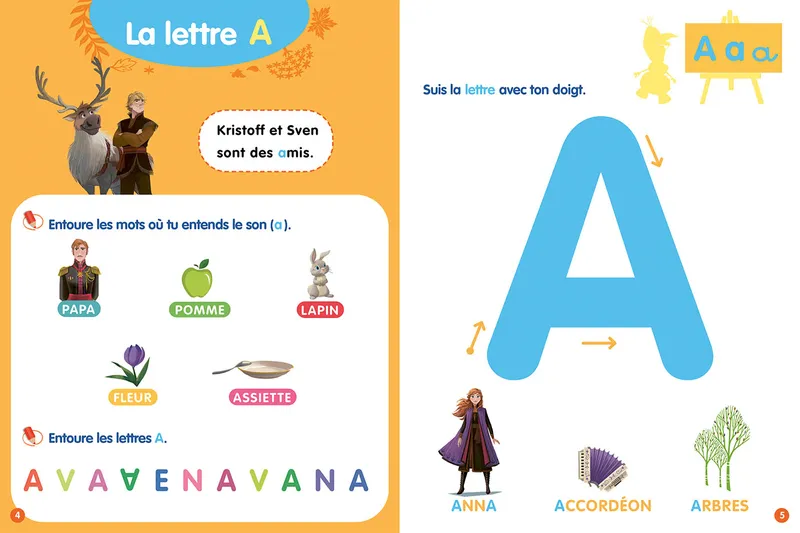 J'apprends l'alphabet PS-MS Frozen HACHETTE – Image 3