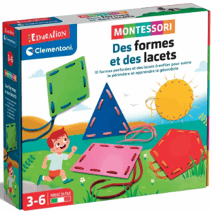 Des formes et des lacets Montessori CLEMENTONI