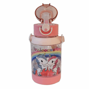 Gourde avec paille 600 ml PONY LICORNE