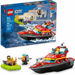 Le bateau de sauvetage des pompiers lego 60373