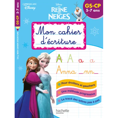 Mon cahier d'écriture GS-CP Frozen HACHETTE
