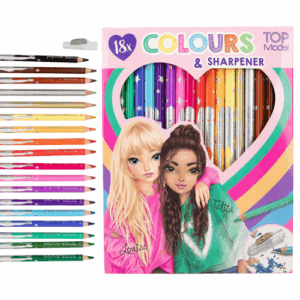 Set de 18 crayons couleur + taille-crayon