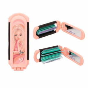Brosse à cheveux pliante avec miroir TOPMODEL