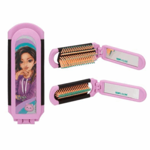 Brosse à cheveux pliante avec miroir TOPMODEL