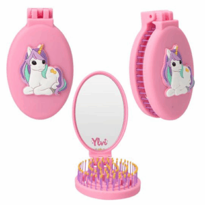 Brosse a cheveux pliante licorne