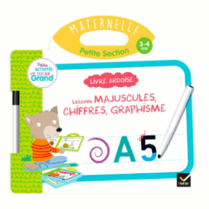 Livre ardoise Lettres majuscules et chiffres PS HATIER