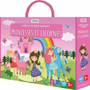 Livre et puzzle princesses et licornes SASSI JUNIOR