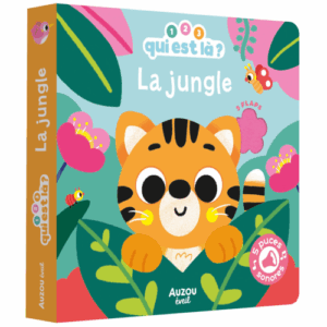 Livre sonore 1, 2, 3, qui est là la jungle Auzou