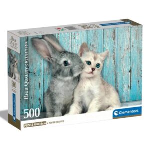 Puzzle Cat & Bunny 500 pcs Clementoni