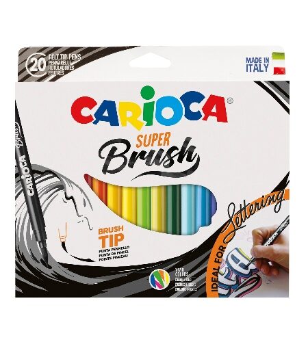 Feutres Super Brush 20 Pcs CARIOCA