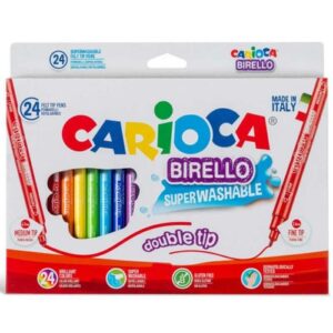 Feutres double pointe 24 Pcs BIRELLO CARIOCA