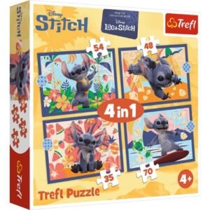 Puzzle 4 en 1 Stitch TREFL