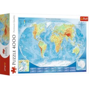 Puzzle carte du monde 4000 pcs TREFL