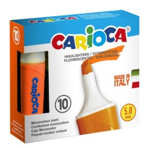 Surligneurs Memolight 10 Pcs Oranger CARIOCA